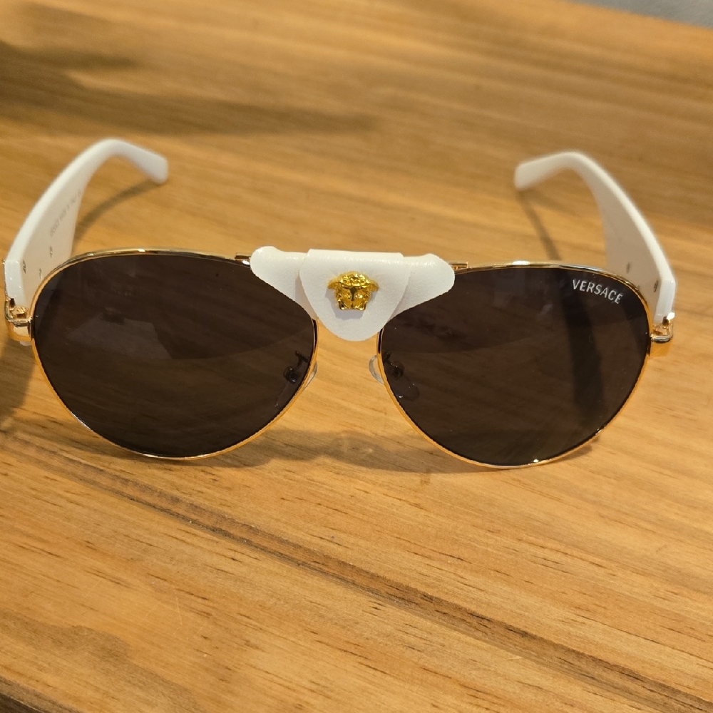 Versace Black and Gold Sunglasses